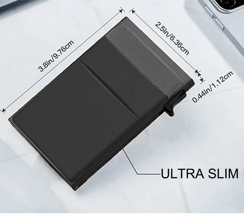 Slim Metal Kortholder med RFID Beskyttelse