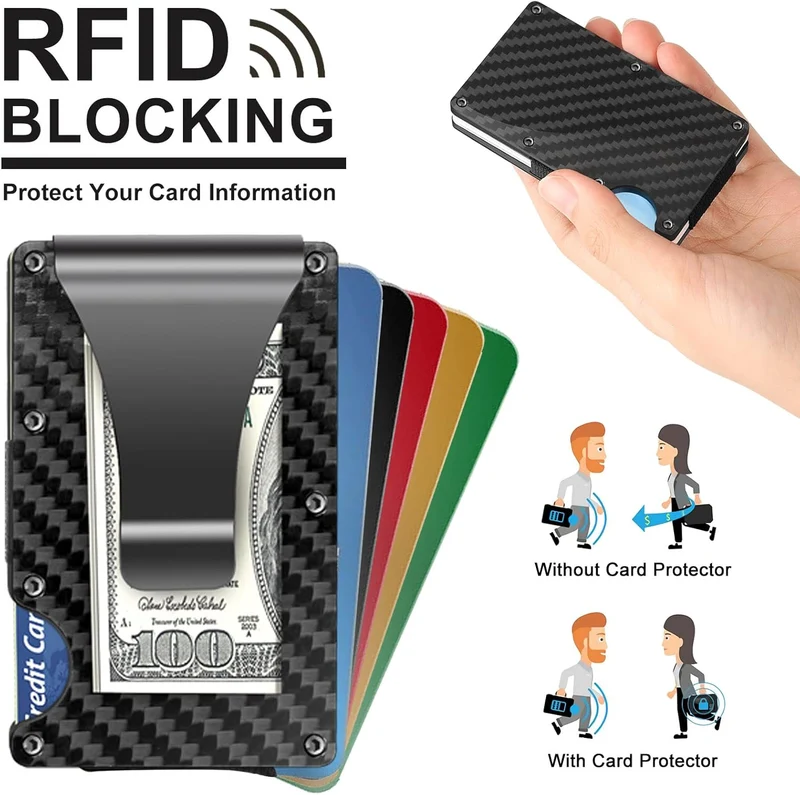 Sikker og Slank CarbonFiber Tegnebog med RFID Beskyttelse