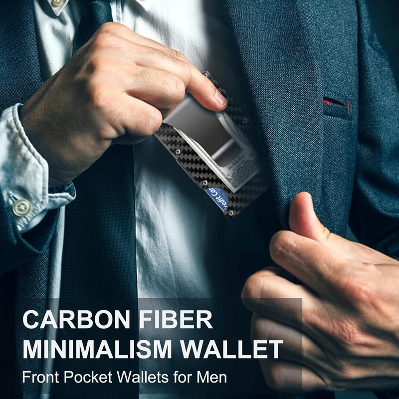 Sikker og Slank CarbonFiber Tegnebog med RFID Beskyttelse