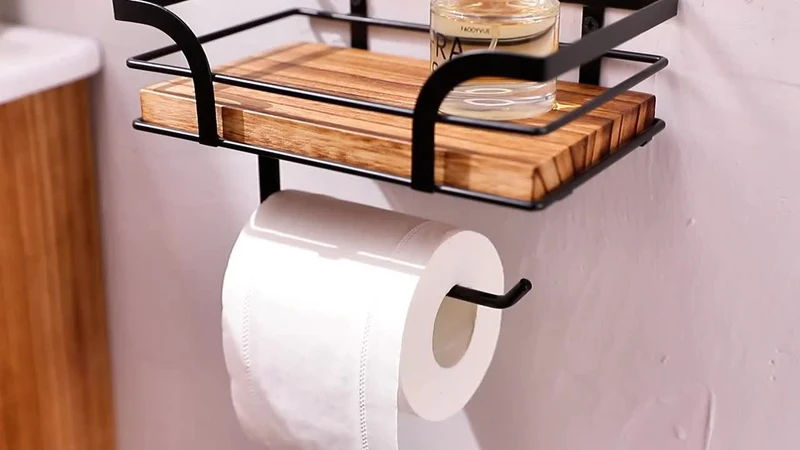 Elegant vægholder til badeværelset - Praktisk toiletpapirholder med plads til reserve ruller