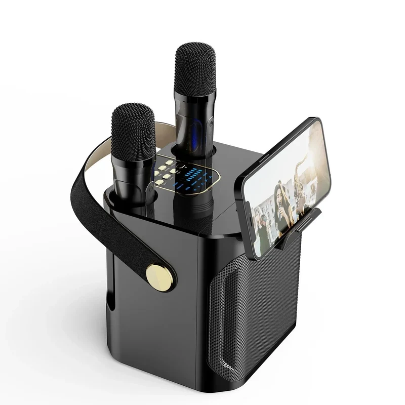 Bærbar Bluetooth Karaoke Højttaler med 360° Surroundlyd