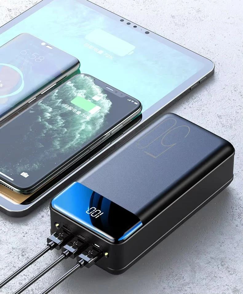 Kraftfuld 50.000mAh Power Bank - Hurtig opladning til alle enheder
