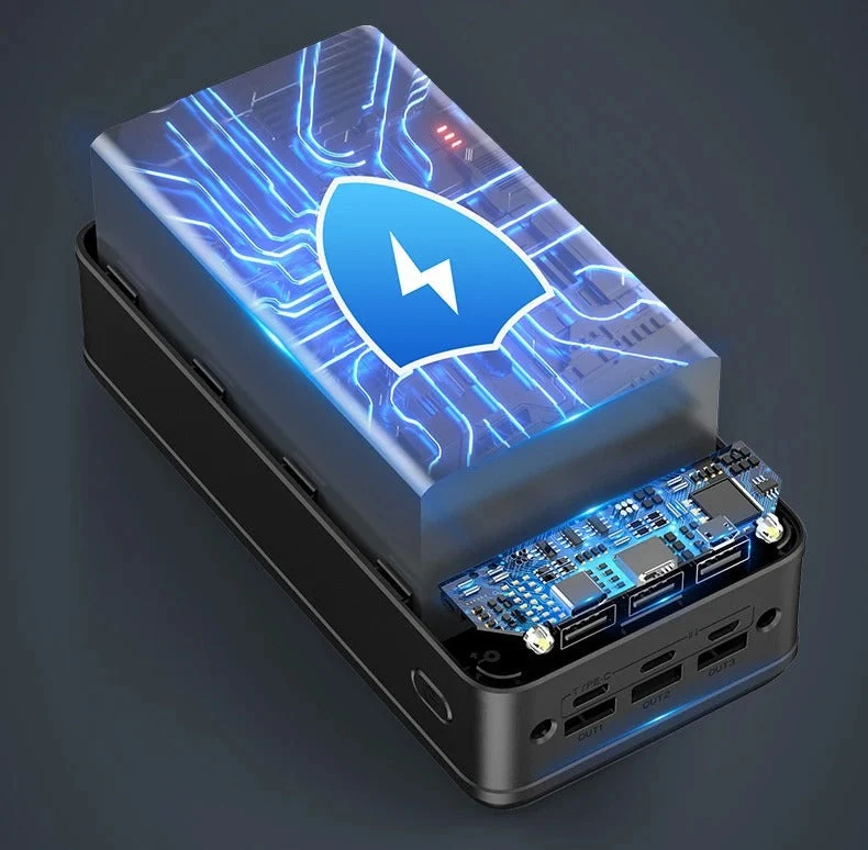 Kraftfuld 50.000mAh Power Bank - Hurtig opladning til alle enheder