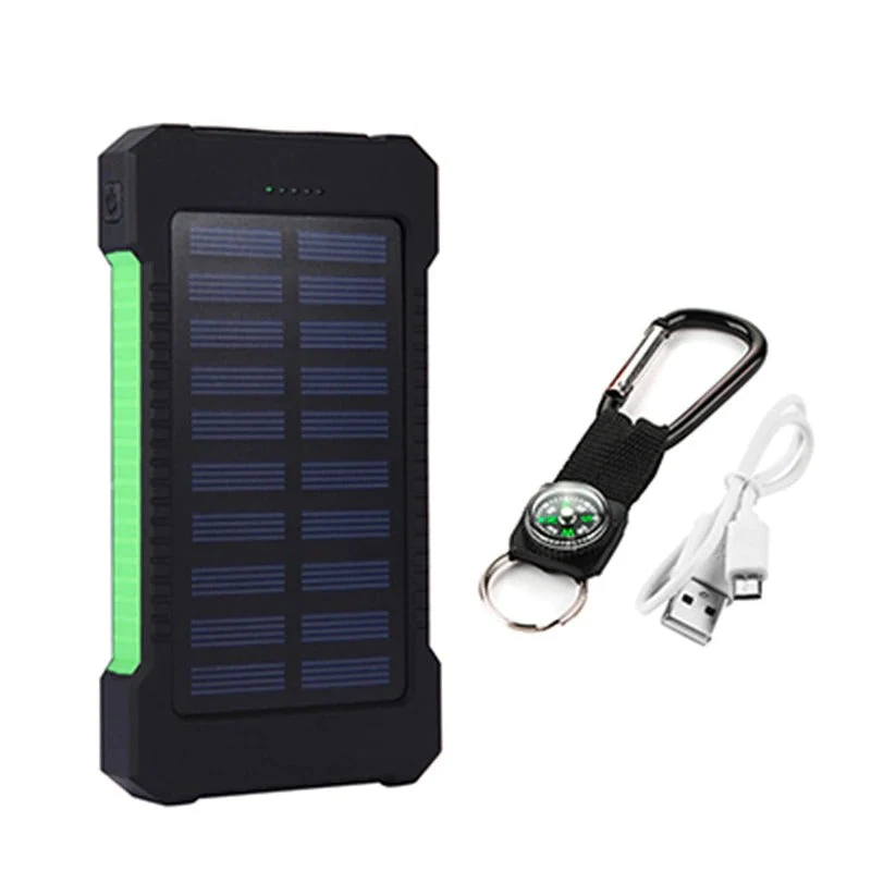 Bærbar Solenergi Powerbank med Trådløs Opladning