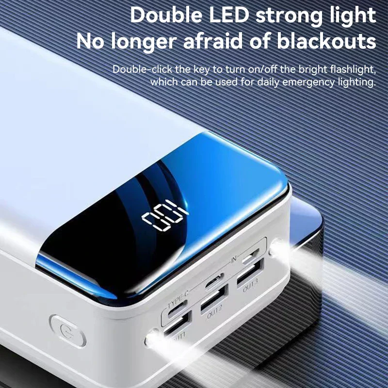 Kraftfuld Powerbank med 50.000mAh – Hurtig Opladning til Alle Dine Enheder