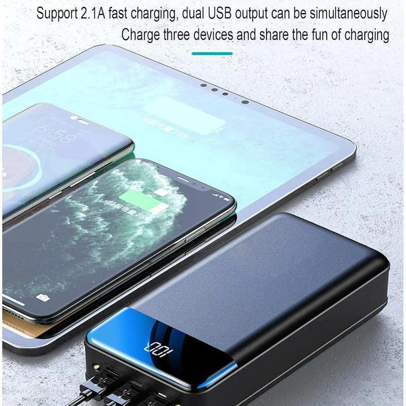Kraftfuld Power Bank med 50.000mAh – Hurtig og Praktisk
