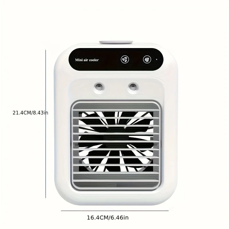 Mini bærbar aircondition – alt-i-én ventilator og luftfugter