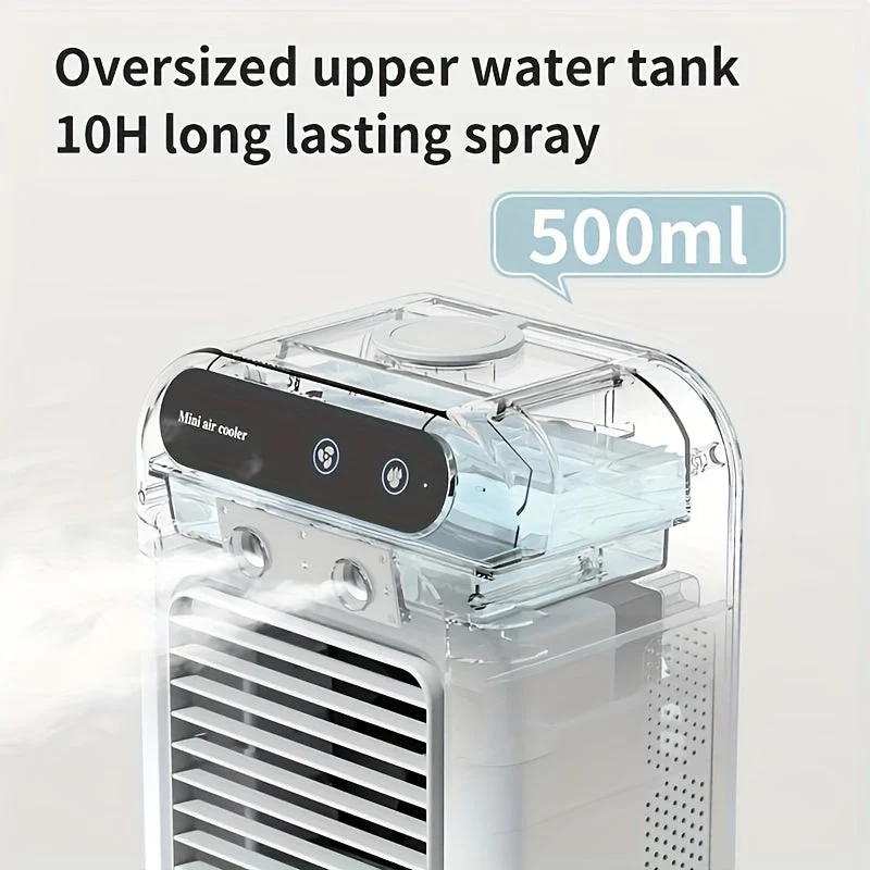 Mini bærbar aircondition – alt-i-én ventilator og luftfugter