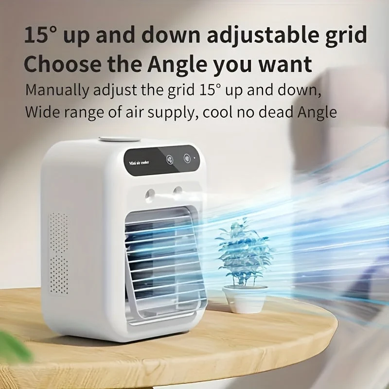 Mini bærbar aircondition – alt-i-én ventilator og luftfugter