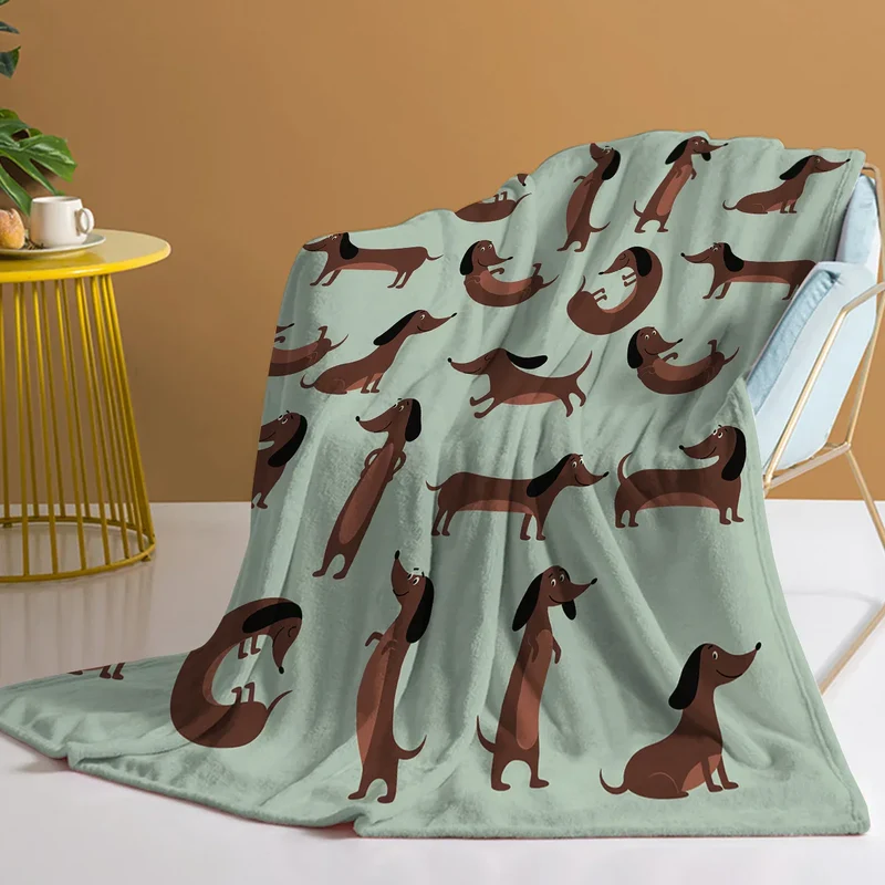 Fløjlspledd med DoxiDream-motiv til Sofa og Seng – Blød Fleece