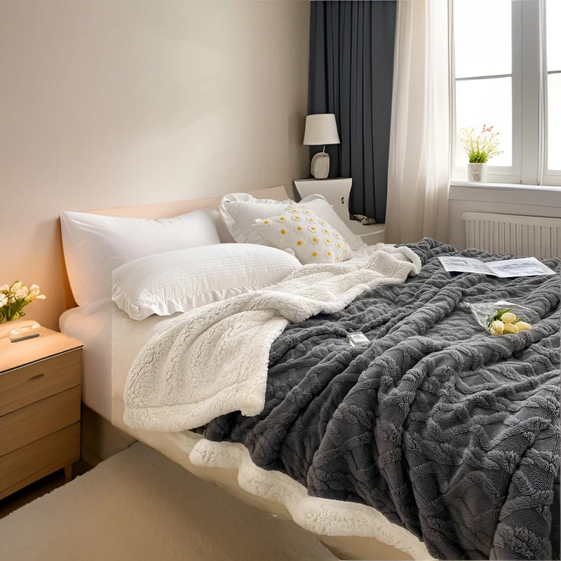 Vendbar Fleece Tæppe til Natvarme med Stil