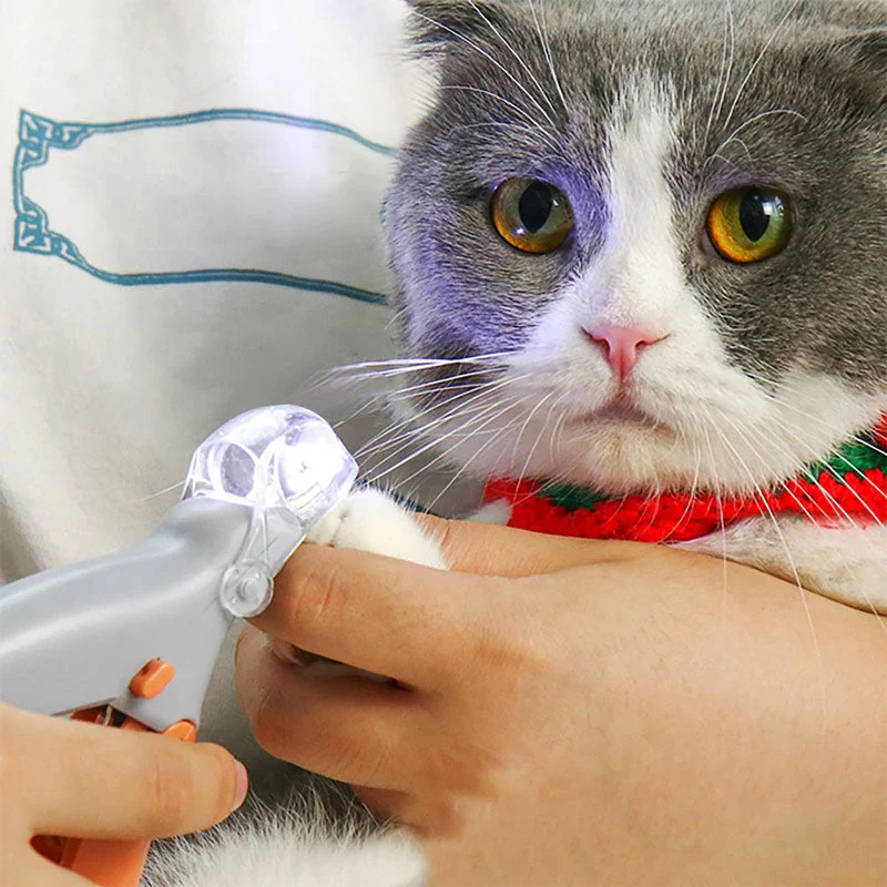 Ergonomisk LED-neglesaks til hunde og katte til præcis pleje