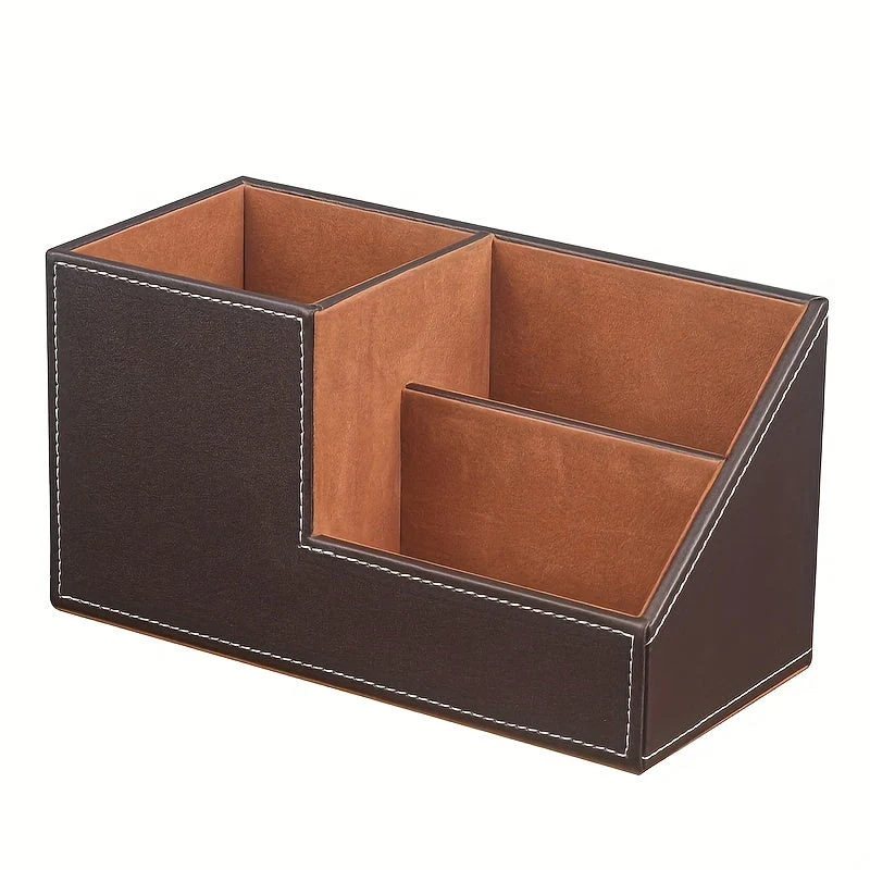 Elegant PU Organizer til et Ryddeligt Skrivebord