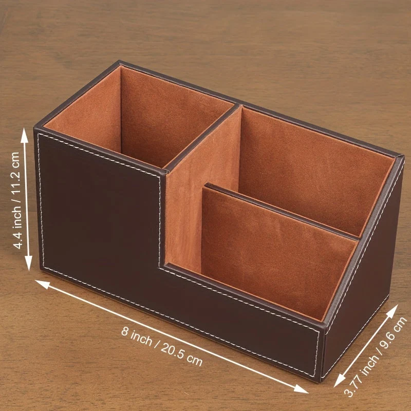 Elegant PU Organizer til et Ryddeligt Skrivebord