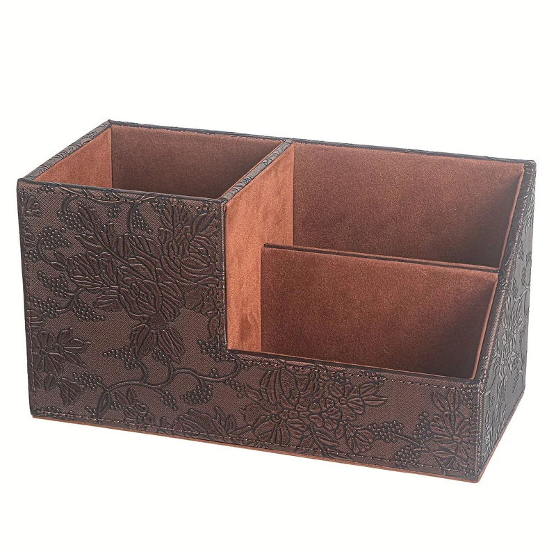 Elegant PU Organizer til et Ryddeligt Skrivebord