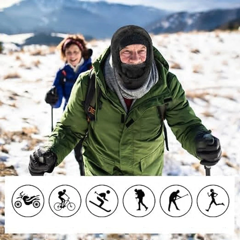 Ski Maske med Sherpa Hætte til Koldt Vejr