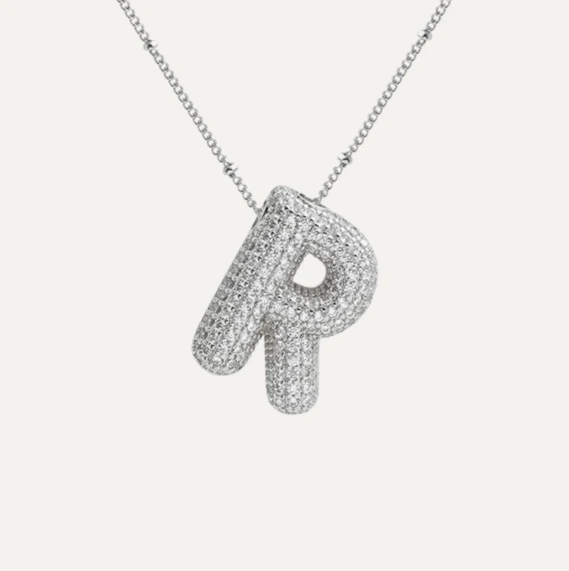 Diamant halskæde med bogstav