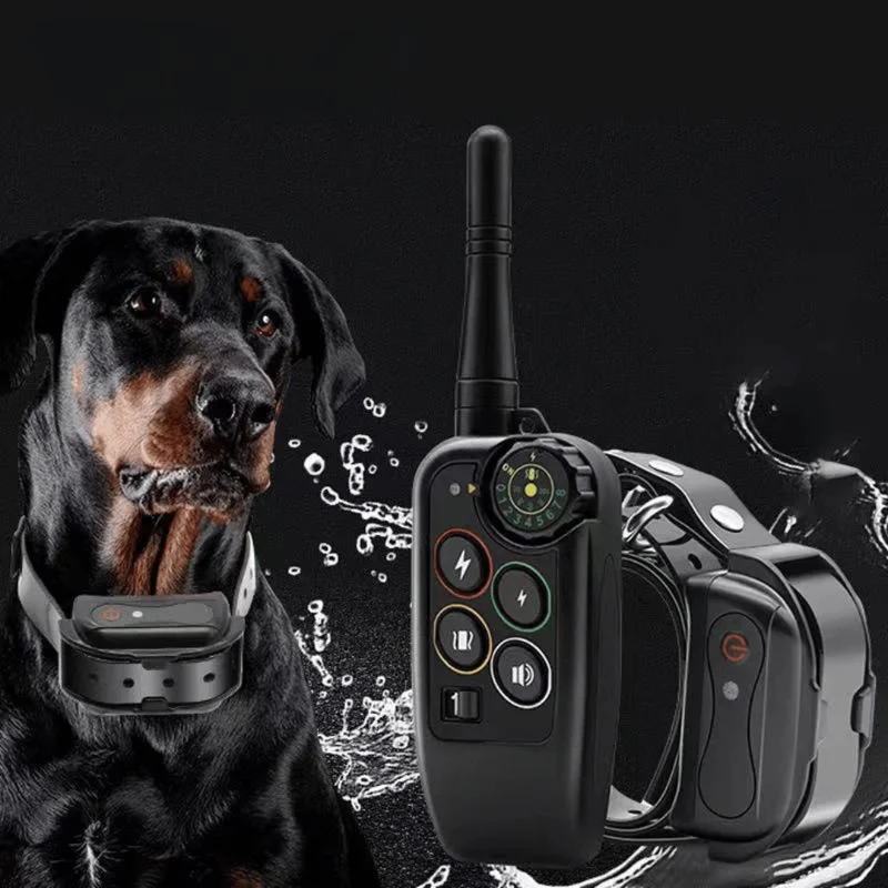 Vandtæt hundetræningskrave med 1000m rækkevidde og fjernbetjening