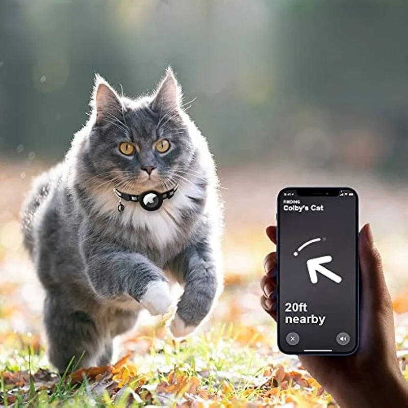 Reflekterende GPS-halsbånd til katte
