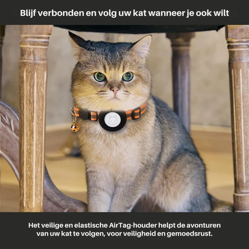 Reflekterende GPS-halsbånd til katte