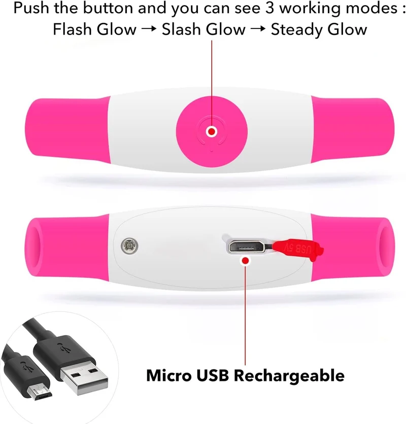 GlowSafe LED Hundehalsbånd – Genopladeligt USB Sikkerhedslys