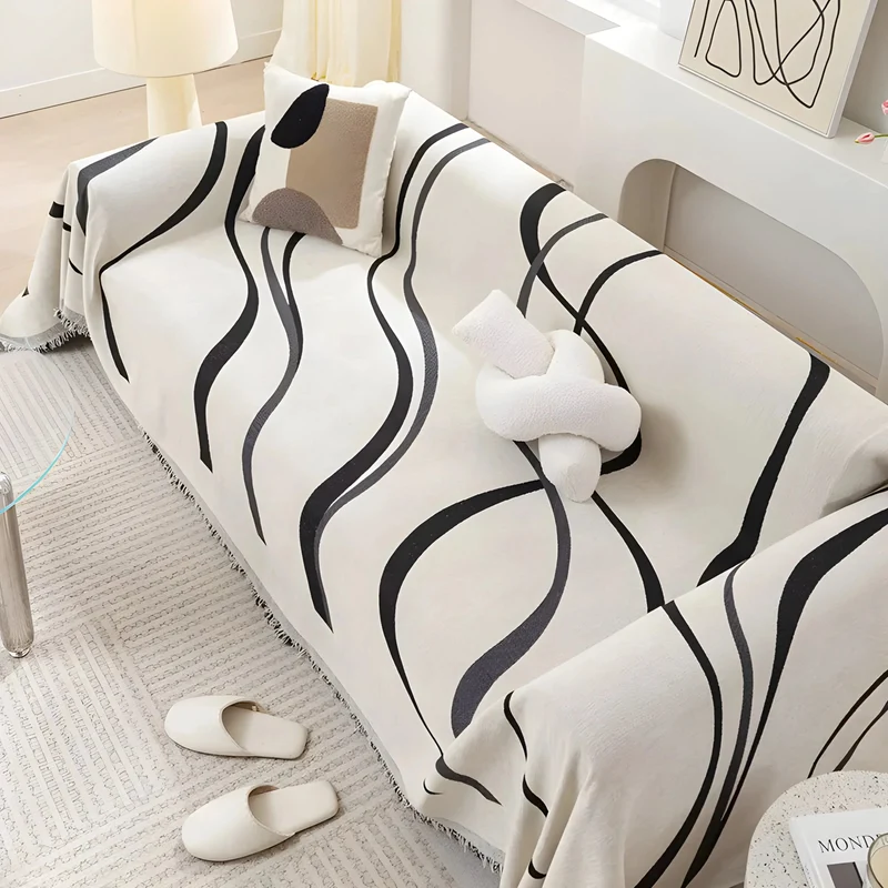 Reversibel sofaovertræk i chenille/bomuld – Elegant design