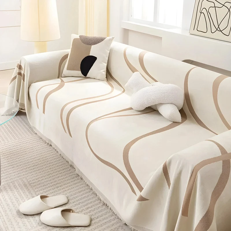 Reversibel sofaovertræk i chenille/bomuld – Elegant design