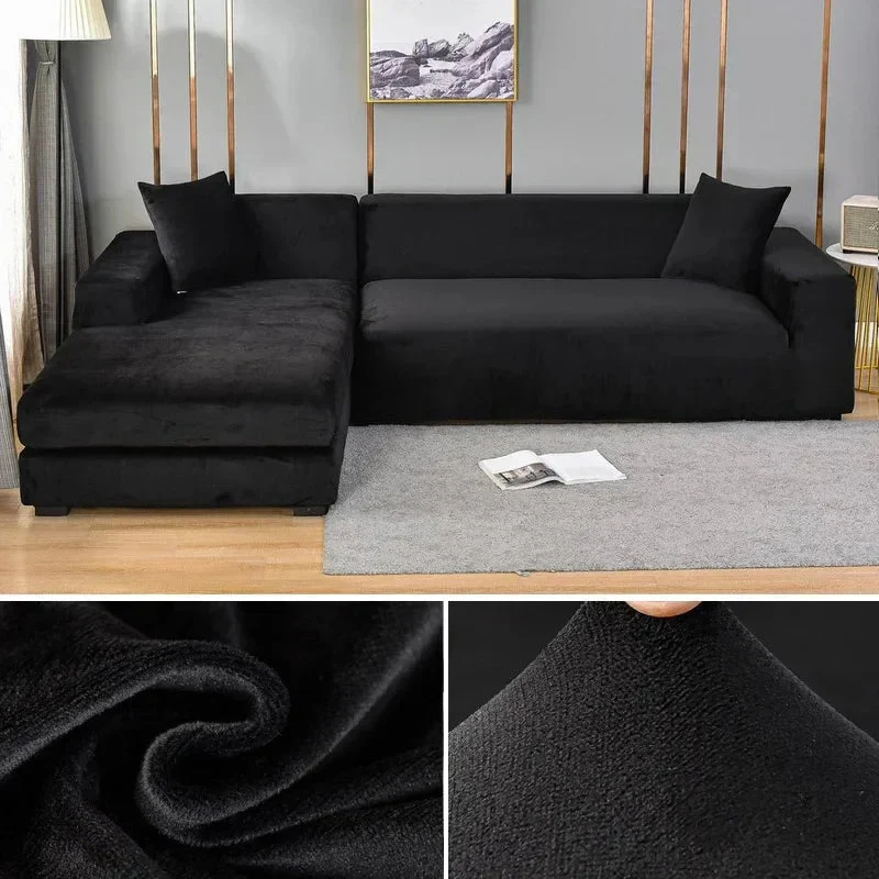 Elastisk velour sofaovertræk med luksuriøs finish