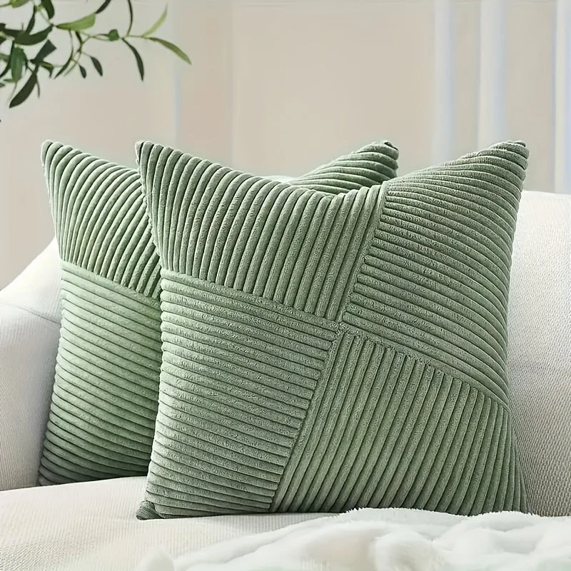 Boheme Sofa- og Sengbetræk i Blødt, Ribbet Velour