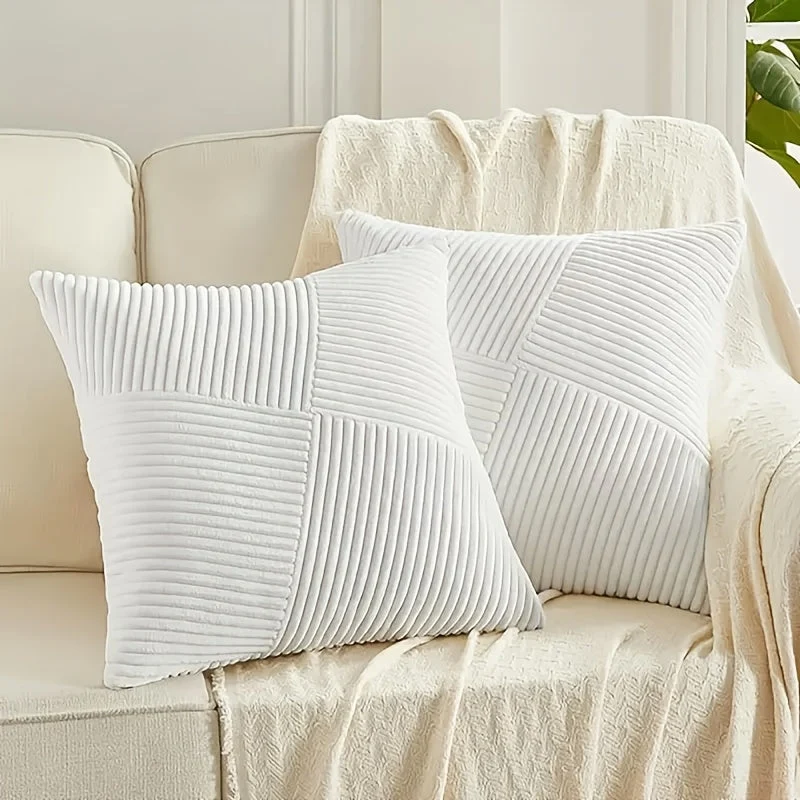 Boheme Sofa- og Sengbetræk i Blødt, Ribbet Velour