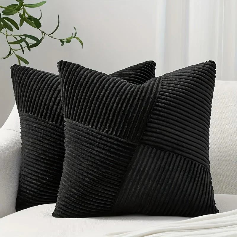 Boheme Sofa- og Sengbetræk i Blødt, Ribbet Velour
