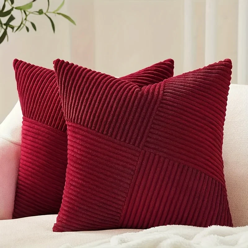 Boheme Sofa- og Sengbetræk i Blødt, Ribbet Velour