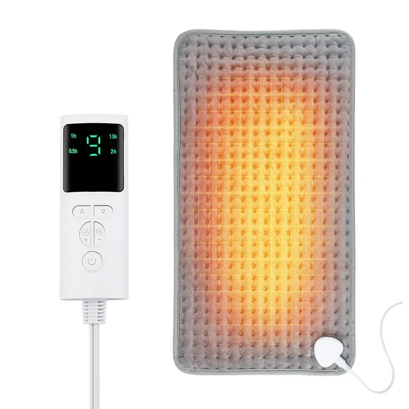 Varmepude med 9 temperaturindstillinger og 4 timermuligheder – 58×29 cm, super blød mikrofiber