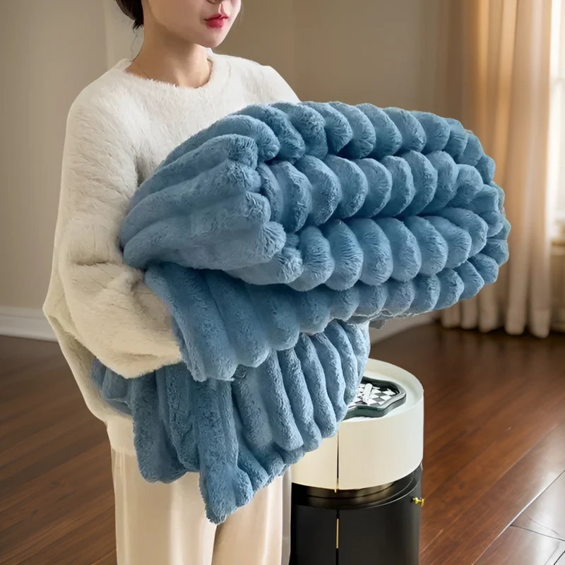 Luksus fleece tæppe til sofa - blødt, varmt og hyggeligt tæppe til stue
