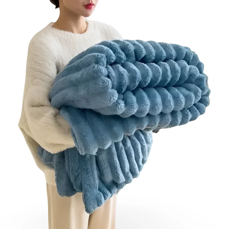 Luksus fleece tæppe til sofa - blødt, varmt og hyggeligt tæppe til stue