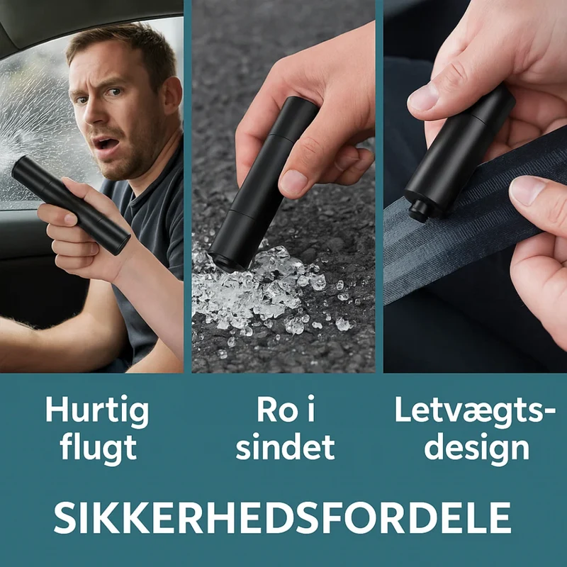 Nødværktøj 2-i-1 | Glasbryder og Sikkerhedssaks