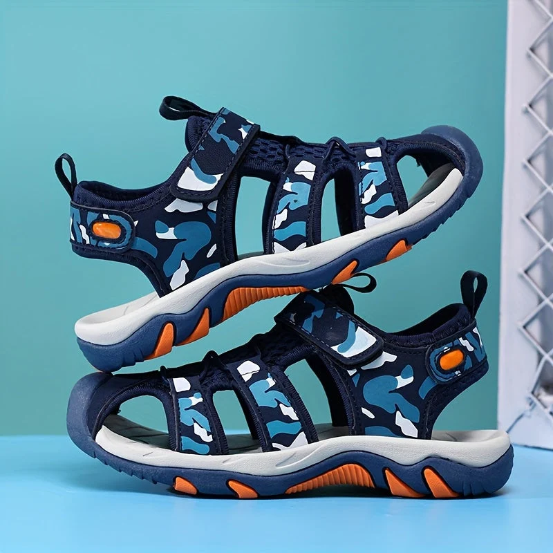 Børnesandaler i camouflagemønster til sommerbrug – Åndbare og skridsikre