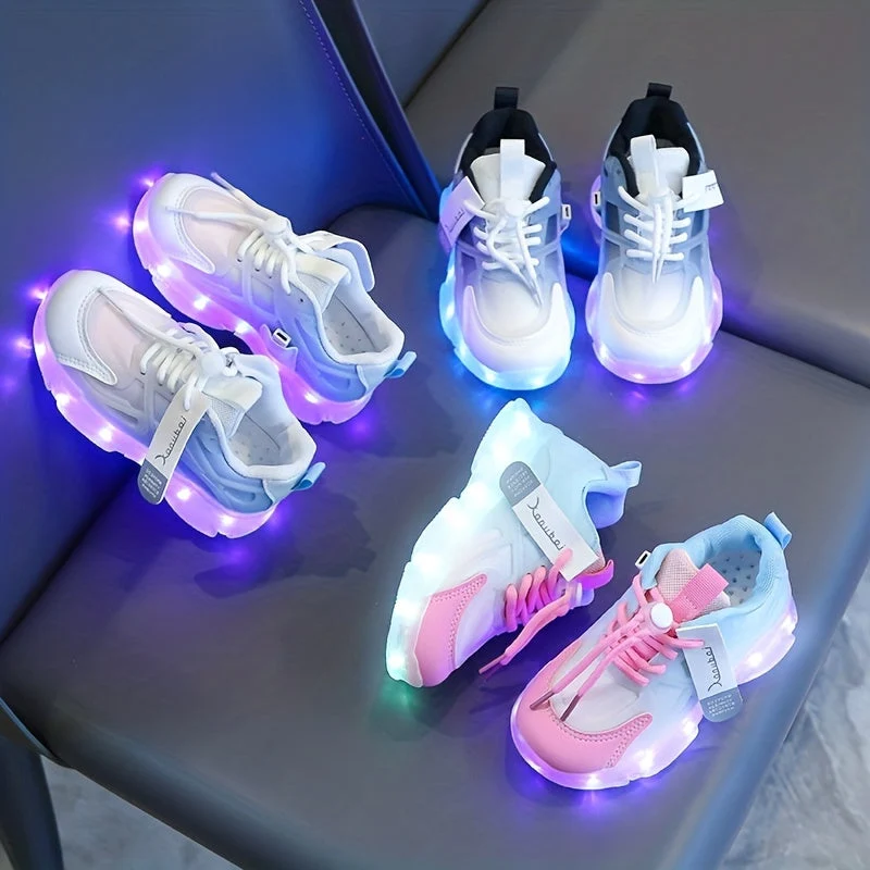 Farverige LED Sneakers til Børn – Lysende og Sjove i Hverdagen