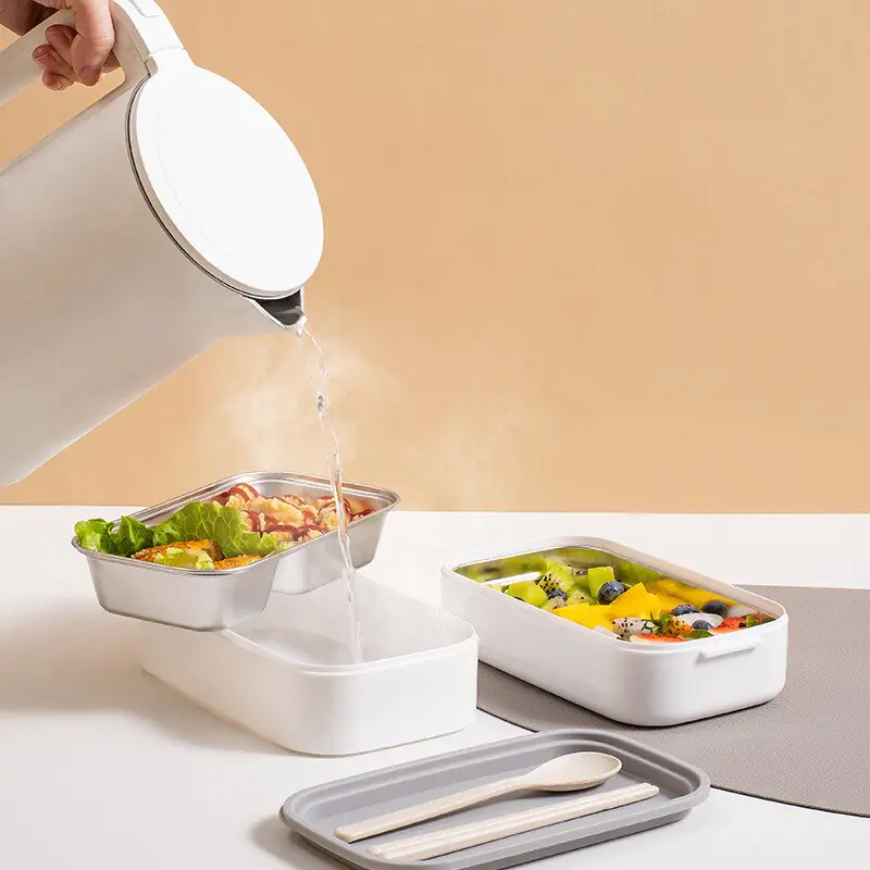 Dobbeltlags Madkasse i Rustfrit Stål - LunchMaster