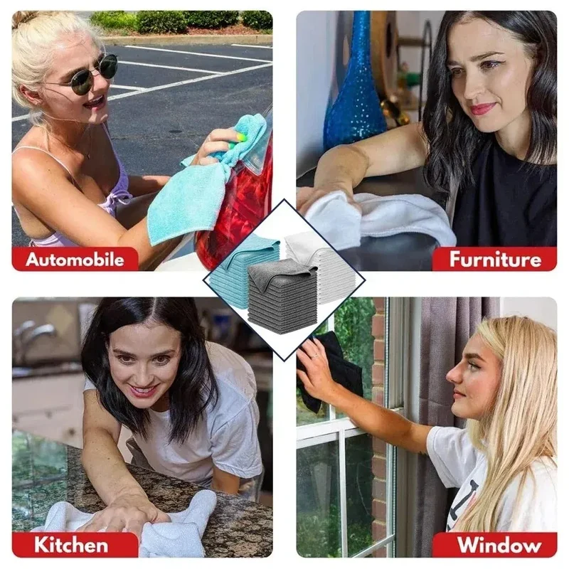 Sæt med Mikrofiberklude til Bilvask (10 Stykker) - CleanMaster