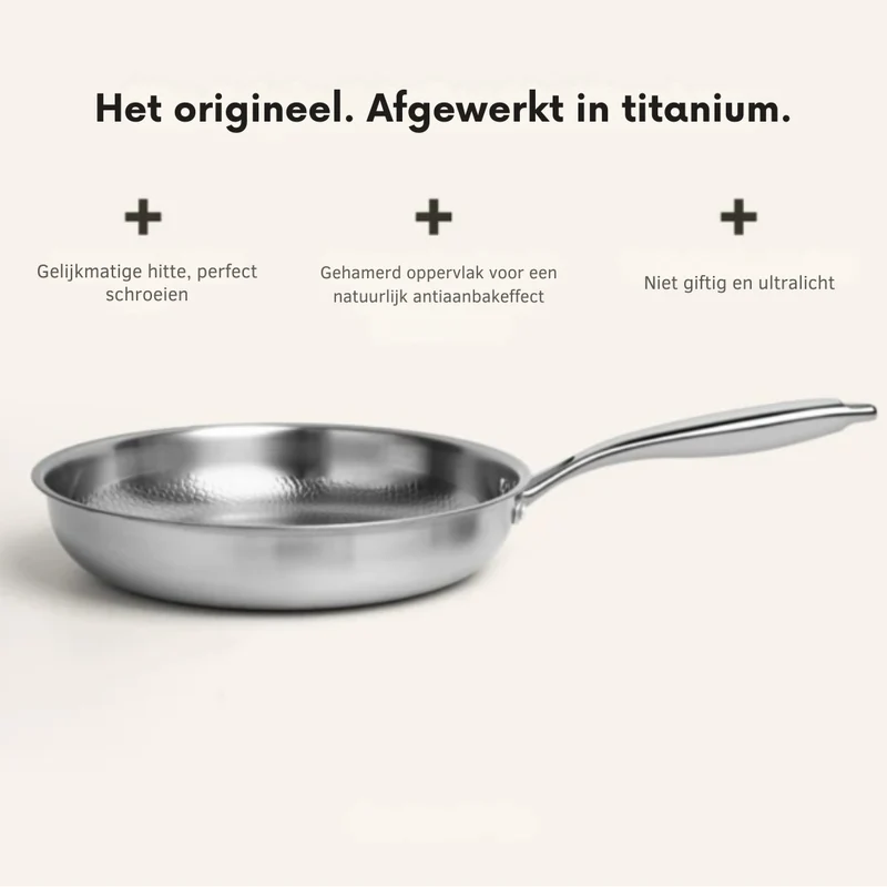 Sæt af 3 Premium Titanium Gryder – Ideelle til Induktionskogeplader