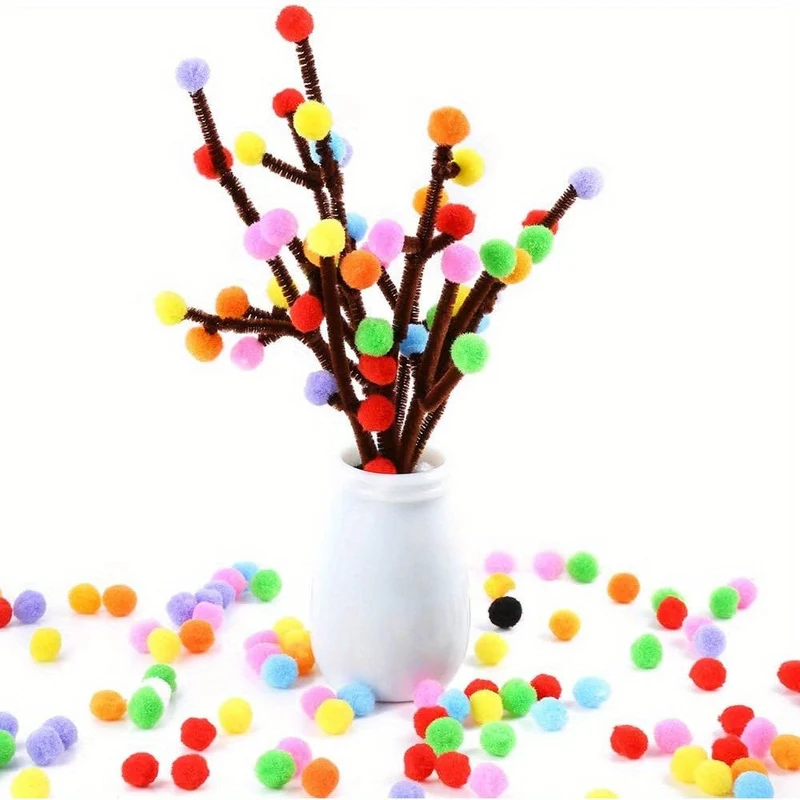 Kreativt Pom Pom Sæt – 2000 Farverige Pompomer til Håndværk