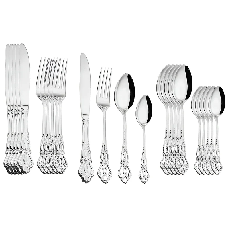 Elegant Bestik Sæt til 24 Personer – LuxCutlery