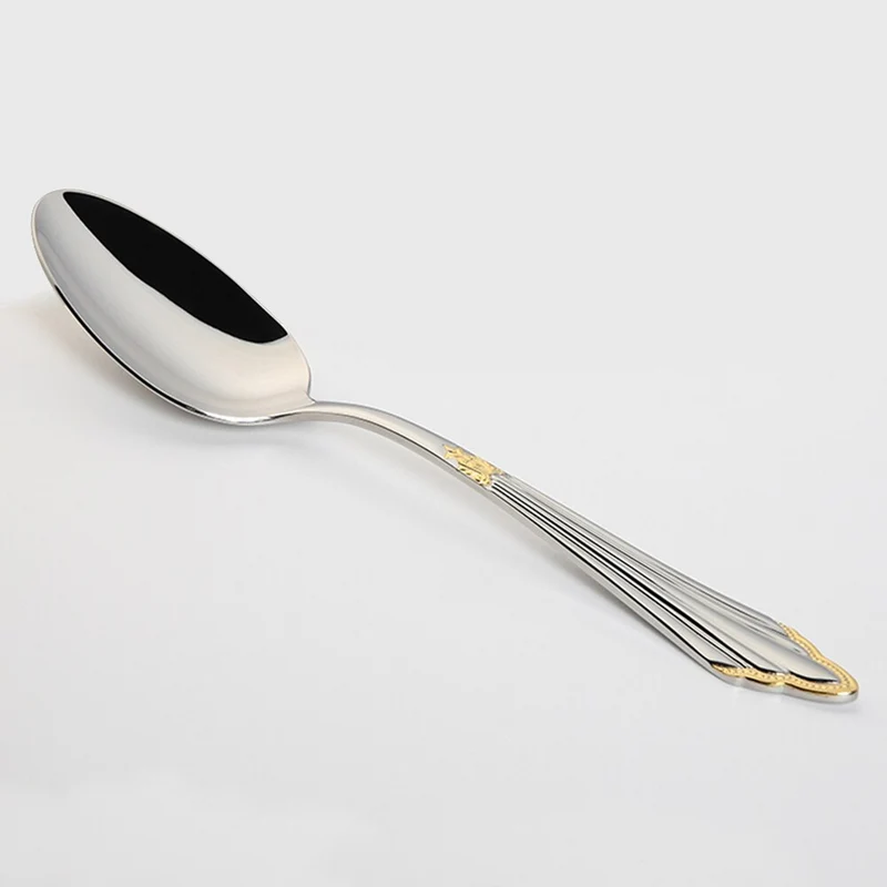 Elegant Sæt af Bestik i Rustfrit Stål med Guldfinish – LuxCut