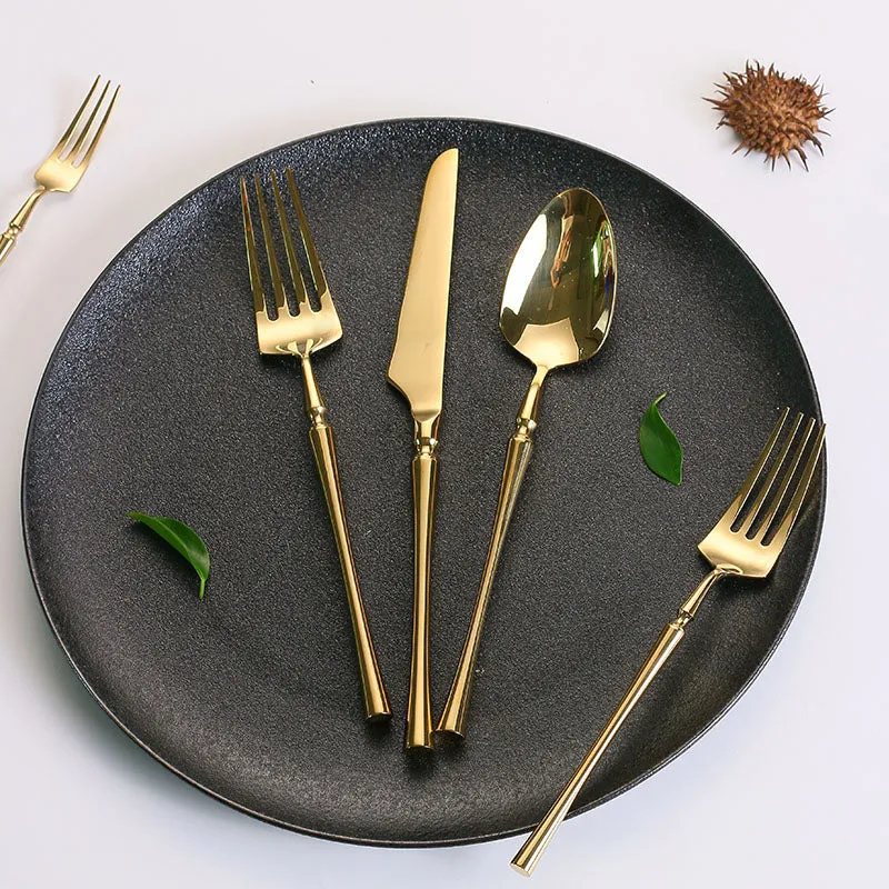 Elegant Sæt af 24 Stk. Rustfrit Stål Bestik – GlanzSet
