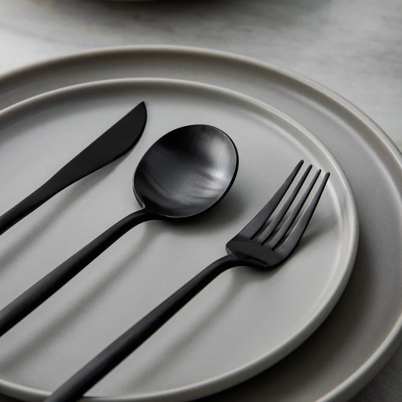 Elegant Sæt af Rustfrit Stål Bestik – Guld Design | 24 eller 48 dele