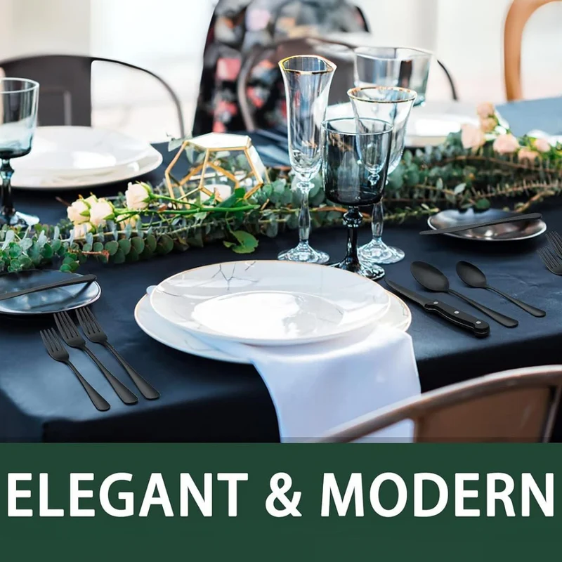 Elegant 24-delers bestiksæt i rustfrit stål