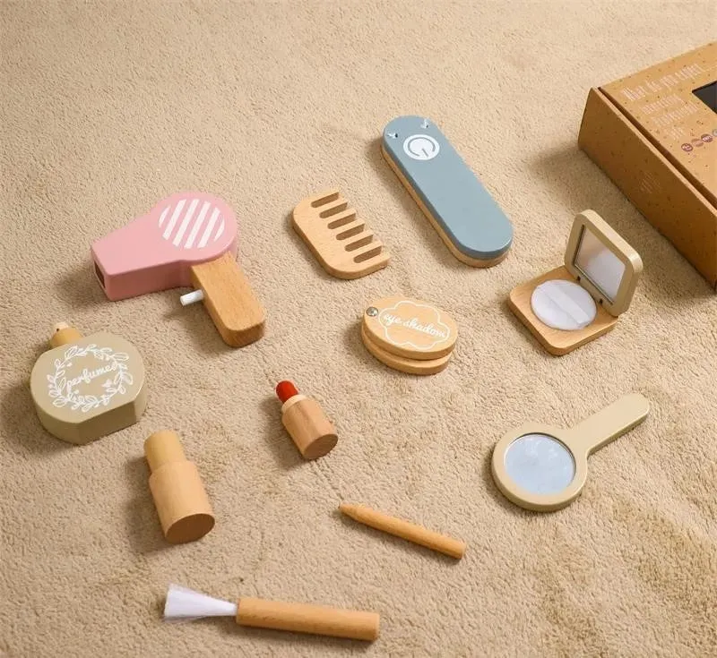 Skønhedssæt i Træ til Børn – Kreativ Frisør og Make-up