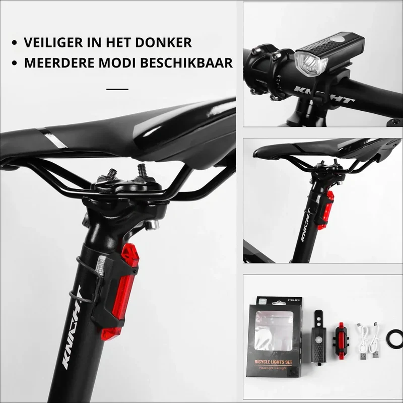 Bicycle Light Set BrightSafe USB – Sikkerhed og Komfort