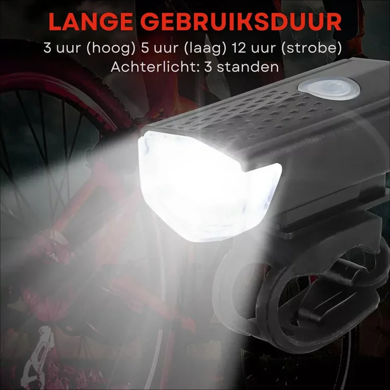 Bicycle Light Set BrightSafe USB – Sikkerhed og Komfort